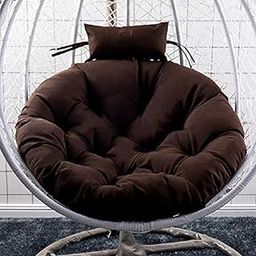 KYNE Microfibre Cushion for Hanging Basket Polyester Round Shape Swing Chair Cushions for Outdoor Egg Swing Chair Garden Swing, Seat Padded Pillow Cushion (Brown)-picture-11