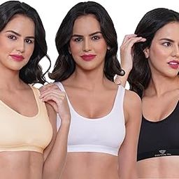 Tofty Sports Bra for Girls and Women (Combo Pack of 03, Cup Size B)-18