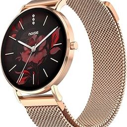 Noise Diva 2 Fashion Smart Watch for Women - Sleekest Dial, 36mm AMOLED Display, Snug Fit, Improved Female Cycle Tracker, BT Calling, Sleep Tracking, AI Voice Assistant, Password Protection-Rose Link-22