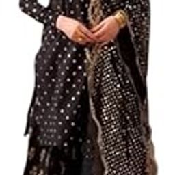 TSS | Women's Heavy Faux Georgette Embroidered Sharara Set with Dupatta | Full Sleeve | Fully Stitched | M to XXL Sizes-image-70