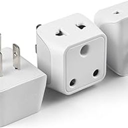 Ceptics India to USA Converter Plug - Type B Canada Travel Adapter, 2 in 1 USA - Dual Input - Perfect for Laptop, Phones, Cameras, CE - RoHS, 3 Pack - Lifetime Limited Warranty-25