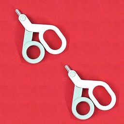 Baby Safety Nail Scissors, Ergonomic Design with Protective Tips, White and Mint Green (1)-picture-17
