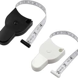 Measuring Tape Retractable Ruler Tool, Automatic Telescopic 60 inch Body Tape Measure Fitness Caliper for ​Body Measurement, Arms Chest Thigh and etc (Back+White 2pcs)-16