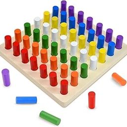 Smoneo Educational Color Cognition Stacking & Sorting Wooden Toys Shape Sorting & Domino Building Blocks for 3+ Children Multicolor Board Game (Large)-69