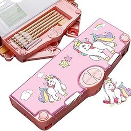 Storio Unicorn Theme Pencil Box for Kids, Unicorn Pencil Box for Boys, Kids Pencil Box for Boys & Girls, Pencil Box for Boys, UnicornTheme Return Gifts for Kids-15