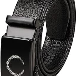 Men's Vegan Leather Belt for Men | Formal & Casual | Autolock Buckle,Black | Fit all size upto 40 Inches Waist size-picture-26