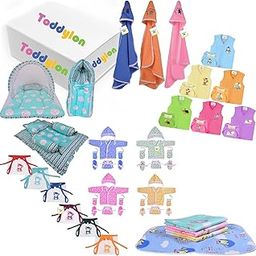 Toddylon 52 in 1 New Born Baby Complete Daily Items Combo | Maternity Kit | Newborn Essentials | Gift Packs | Baby Products All (0-6 Months) (Green-1)-image-82