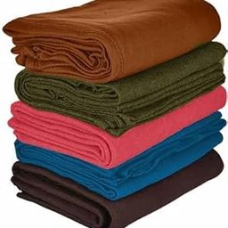 Bezzilish Home Solid Single Coral Blanket (Polyester, Multicolor)- Pack of 5-1