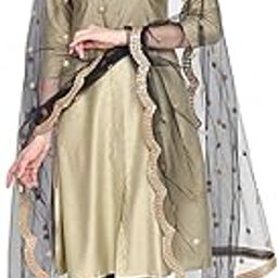 Woman's Embellished Net Dupatta-image-17