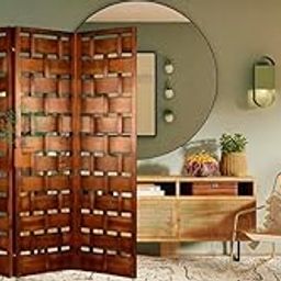 46Treeform Wooden Room Partition/Screen/Room Divider/Room Separator for Livng Room Bedroom Home Office Restarurant Hallway 20Inches Wide Each (2/3/4/5/6 Panel 6 Feet) (3 Panel 6 Feet)-image-47