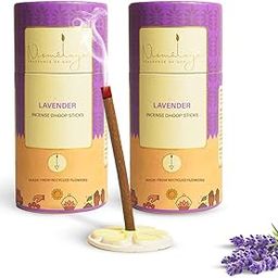 Nirmalaya Premium Lavender Dhoop Sticks | Pack of 2 | 100% Natural Organic | 40 Sticks Each with a Ceramic Stand | Long-Lasting Fragrance for Pooja, Meditation & Yoga-image-55