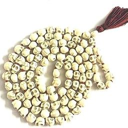 PMW - Carved Skull | Narmund Mala for Wearing & Puja (108+1) (5 MM Beads Approx) (1 Pc)-image-47