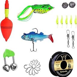 Fishing Tackle Kit with Lures, Hooks, Bobber, Sinkers, 50m Line, Fish Bait Set for Freshwater-picture-1
