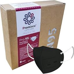 Promisca Cotton N95 Face Mask For Adults And Kids Mask In Four Sizes (Medium Pack Of 8, Black)-25