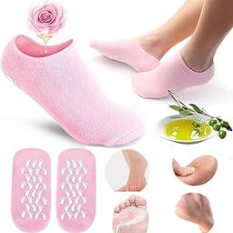 Silicone Socks for Women, Moisturizing Foot Socks, Soft Gel Socks, Aloe Socks, Women Spa Pedicure Socks for Repairing Dry Feet, Cracked Heel and Softening Rough Skin, Calluses (1 PAIR)-image-80