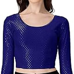 Women's Jacquard Dobby Breathable Full Sleeve Round Neck Readymade Blouse (O_I_25082211)-49