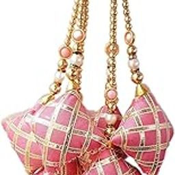 Libas Fashion Handmade Latkan for Lehanga Bridal Long Tassel Women Dress Color Baby Light Pink 2 PC-picture-40