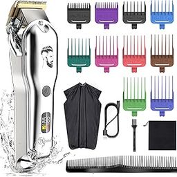 Hatteker Hair Trimmer, Battery Powered, Silver-image-97