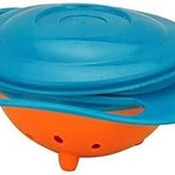 Baby Bowl 360 Degree Rotation Spill Proof Food Bowl for Baby Multicolor - Plastic-image-2