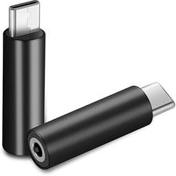 JGD PRODUCTS Type C to 3.5mm Adapter Compatible with Oneplus 11R 7T 8T 9 Pro and All oneplus Devices - Type C to 3.5mm Jack(Black Jack)-24