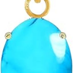 Natural Turquoise/Firoza 3.25 Ratti to 10.25 Ratti or 3 Carat to 9.5 Carat Astrological Certified Gemstone Panchdhatu/5 Metals 22k Gold Plated Pendant for Men & Women -nfba2-30