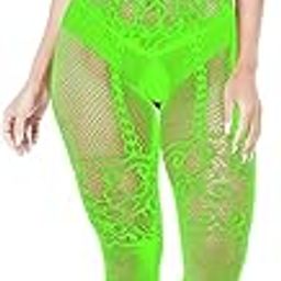 Women's Premium Fishnet Sheer Soft & Stretchable Nylon Full Body Stocking Lingerie/Baby Doll Stockings/Exotic Stockings -One size fits all -26"-36" Waist-STK175-image-58