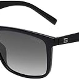 |Black Full-rim Square Branded Latest and Stylish Sunglasses|100% UV Protection (UV 400) Grey Gradient Faded Lens|Men|Large|GU00025 01C 59 S-54