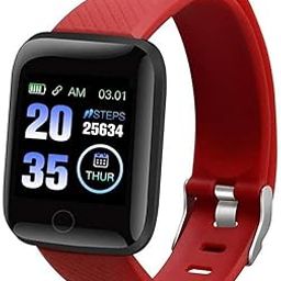 Drumstone D116 Touchscreen Smart Watch Bluetooth Smartwatch with Heart Rate Sensor and Basic Functionality for All Boys & Girls-RED_M87-picture-0