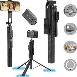SooPii 69 inch Long Selfie Stick with 360° Rotating Tripod Stand, Aluminum Multifunctional Bluetooth Tripod Stand for Smartphone, GoPro, Action Cameras, Perfect for Vlogging, Travel & Video-picture-12