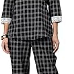 cottinfab Women Yoke Design Cotton Top & Trousers-picture-9