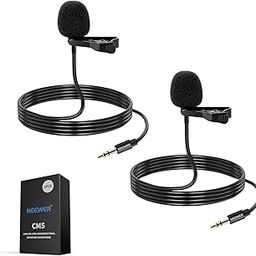 NEEWER 2 Pack Lavalier Lapel Microphone for DJI Wireless Mic Transmitters, Compatible with Rode Wireless GO II 2, Omnidirectional Condenser Wired Clip On Lav Mics for Stage YouTube Live Streaming, CM5-image-40