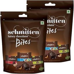 Schmitten Home Bites Assorted Dark And Milk Chocolates Minis-Pack Of 2, 140 Gram Pouch Each, Premium Selection,280 Grams-image-48