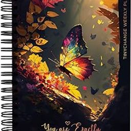 TINYCHANGE Weekly Work Planner | Undated for 12 Months | Monthly Expense & Meal Trackers | Goals Diary; To-do List; Appoinment Organizer | Hardcover A5 Size Hard Cover; Lay-Flat | Free 400 Stickers-image-8