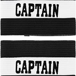 2pcs Captain Armbands Sports Armband 30x8.8cm Nylon Elastic Armband for Soccer Basketball Football Team Sports Sporting Equipment Accessories, Black and White-image-7