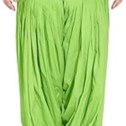 Women's High Rise Cotton Regular Fit Patiala Pant (Crk60025-00358_Green_Fs), Free Size-image-5