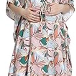 Floral Printed Rayon Maternity Kaftan./Free Size/Printed/Drawstring/Nightdress/Nightwear/Full Length-image-81