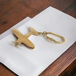 presents Solid Brass Aeroplane Locking Key,Keychain Décor (Gold) Key chain | Keyring for Car, Bike, Cycle, Office and Home Keys-image-58