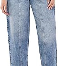 Women's High-Waist Tapered Denim Jeans – Vintage Wash, Relaxed Fit, Stylish Seamed Design – Perfect for Casual, Work & Streetwear.-image-99