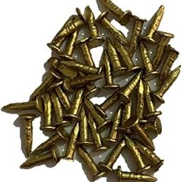 Brass Nails 17 Guage (1.45 MM Dia) Flat Head- Pack of 100 GMS (6 MM)-image-1