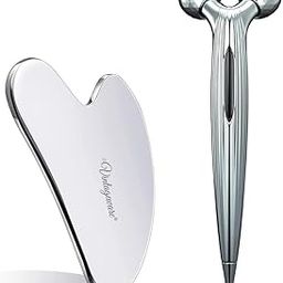 Vintageware® 3D Roller Face Massager - lift Wrinkle Remover Facial Massage for Relaxation and Skin Tightening Tool, Silver (3D Roller with Gua Sha)-9