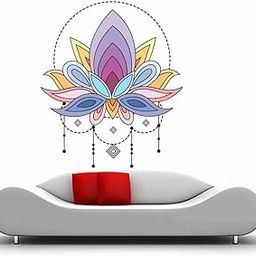 Beautiful Colorful Lotus Wall Sticker 50 CM X 60 CM-image-77