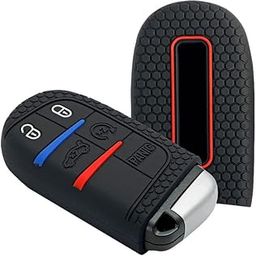 Keycare® Silicone Key Cover for Jeep Compass, Trailhawk Smart Key (Push Button Start Models) (Black)-11