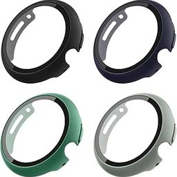 Google Pixel Watch 2/Pixel Watch Case, Tempered Glass Screen Protector, Hard PC Full Body Coverage Protective Bumper Cover for Pixel Watch-25