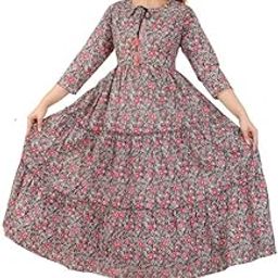 Most Cotton Floral Printed Maternity Feeding Anarkali Kurti Long Gown Kurta-image-64