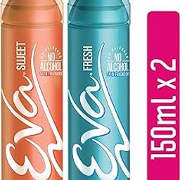 Eva Deodorant Spray Fresh and Sweet for Women, 150ml each (Pack of 2)-52