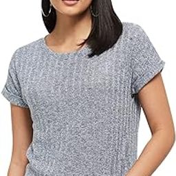 Women Textured Round Neck Regular Fit T-Shirt-image-26