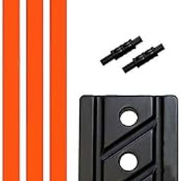 Corso Best Heavy Plastic Cricket Stumps Set for Training & Matches - 3 Stumps + 2 Bails + 1 Stand (RED)-image-95