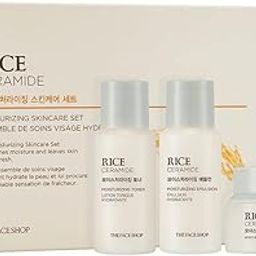 The Face Shop Rice&Ceramide Moisturizing Skincare And Cream Set, 75 Ml (Pack Of 3), Pink-2