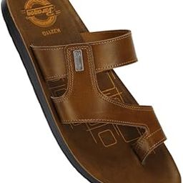Men's Slip On Tan Sandals | Trendy Casual Slip-on Sandals with Cushioned Footbed, and Durable Construction | Perfect for Everyday Casual Wear(UK: 8)-image-50