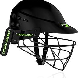 moonwalkr Mind 2.0 Cricket Helmet Head Guard for (55-58) CM Head Size Protective Gear with 30 Air Vents, Impact Resistant up to 160 kmph Batting Cricket Helmet (Small, Black)-image-65